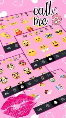 Pink Girly Love Keyboard Theme android App screenshot 1